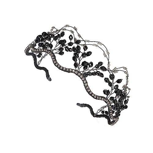 PACKOVE Beaded Crystal Rhinestone Crown Headdress für Hochzeiten Geburtstagsfeiern und Cosplay Eleganter Haarschmuck für Damen Langlebig und von PACKOVE