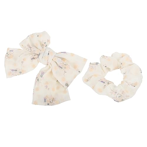 PACKOVE Blumen Bowknot Haarklammer Set Teiliges Set mit Haargummi und Schleife für Festliche Anlässe für Mädchen und Bräute Langlebig und Einfach zu Tragen von PACKOVE