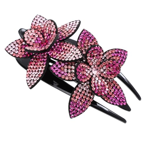 PACKOVE Blumen Rhinestones Duckbill Haarclip für Damen Modischer Haarschmuck mit Attraktiven Farben für Freizeit Reisen und Besondere Anlässe zum Halten Haare Beim Waschen Schminken oder von PACKOVE