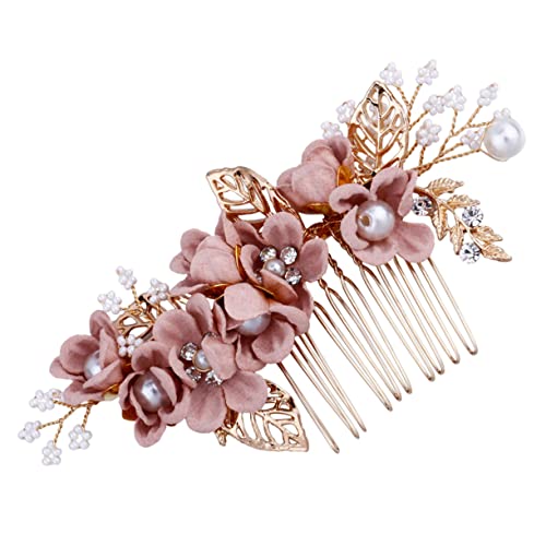 PACKOVE Haarkamm Für Hochzeiten Brautjungfern Haarspange Blumenkopfschmuck Perlen Haarschmuck Hochzeit Frauen von PACKOVE