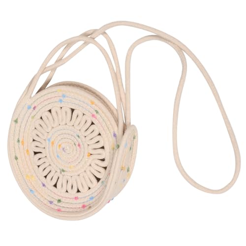 PACKOVE Boho Crossbody Umhängetasche Baumwollseil Leicht Langlebig Mini Handtasche Multifunktional für Sommer Strand Reisen Damen Elegant von PACKOVE
