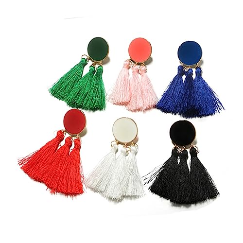 PACKOVE Boho Ohrringe Damen Geometrisch Unregelmäßige Tassel Baumelnde Ohrhänger Leicht Retro Schmuck Grün Für Frauen von PACKOVE