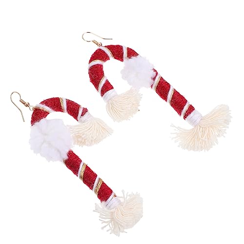 PACKOVE Boho Ohrringe Damen Weihnachts Ohrringe Handgefertigte Rote Quasten Ohrdekoration Festliche Party Schmuck Geschenkidee von PACKOVE