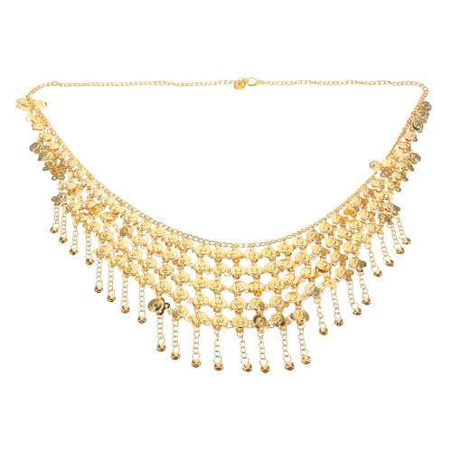 PACKOVE Boho Taillenkette mit Quasten und Glöckchen Verstellbare Metall Bauchtanzkette für Frauen für Aufführungen und Partys Kulturelle für Outfit von PACKOVE