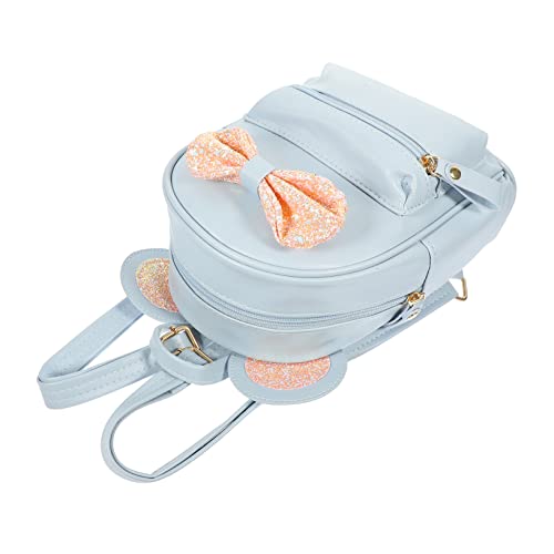 PACKOVE Mini Rucksack Für Mädchen Pu Verstellbare Träger Modischer Schulranzen Mit Schleifen- Für Freizeit Und Schule von PACKOVE