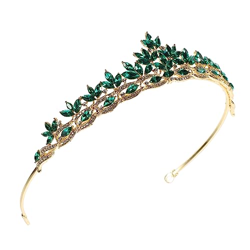 PACKOVE Braut Haarschmuck Kristallkrone mit Grünen Strasssteinen Headband für Hochzeit Festliche Tiara Damen Zarter Kopfschmuck für Brautkleid Einfaches Anlegen Charmantes Design PACKOVE Braut Haarschmuck Kristallkrone mit Grünen Strasssteinen Headband für Hochzeit Festliche Tiara Damen Zarter Kopfschmuck für Brautkleid Einfaches Anlegen Charmantes Design von PACKOVE