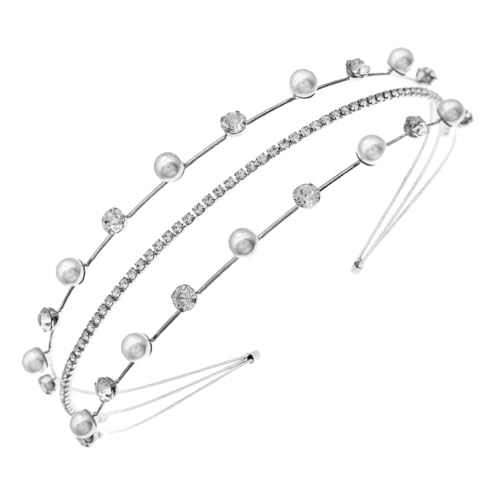 PACKOVE Braut Haarschmuck Perlen Haarreif Mehrschichtiges Hochzeitsaccessoire für Damen für Hochzeiten Partys und Festliche Anlässe PACKOVE Braut Haarschmuck Perlen Haarreif Mehrschichtiges Hochzeitsaccessoire für Damen für Hochzeiten Partys und Festliche Anlässe von PACKOVE
