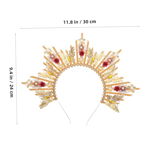 PACKOVE Braut Tiara Haarschmuck für Frauen Vintage Inspiriertes Stirnband Leicht Angenehm Langlebig für Hochzeit Geburtstag Party Cosplay von PACKOVE