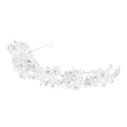 PACKOVE Braut Tiara mit Perlen und Zirkonia Eleganter Haarschmuck für Hochzeiten und Partys Handgefertigtes Diadem für Damen Flexibles Design Langlebiges Material Bequem PACKOVE Braut Tiara mit Perlen und Zirkonia Eleganter Haarschmuck für Hochzeiten und Partys Handgefertigtes Diadem für Damen Flexibles Design Langlebiges Material Bequem von PACKOVE