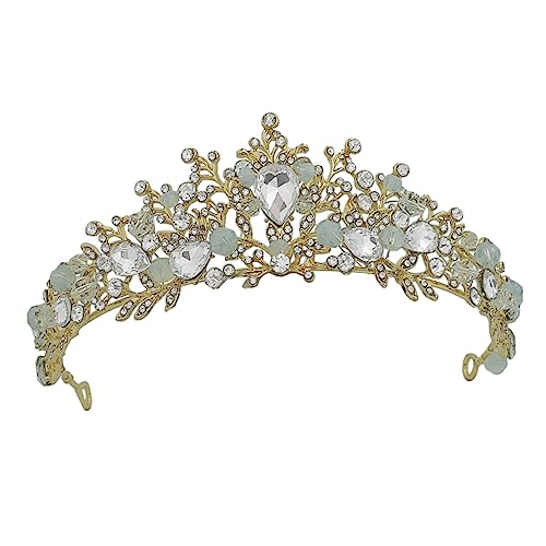 PACKOVE Brautkrone Damen Hochzeit Tiara Kopfstück Modisches Haarschmuck Accessoire für Hochzeitskleider Festliche Dekoration für Partys und Besondere Anlässe Weiß von PACKOVE