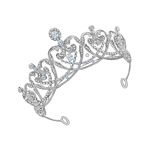 PACKOVE Brautkrone mit Kristallbesatz Langlebiges Hartlegierungs Diadem Weißes Hochzeits Haarband Brautschmuck für Hochzeit Abschlussball und Festliche Anlässe von PACKOVE