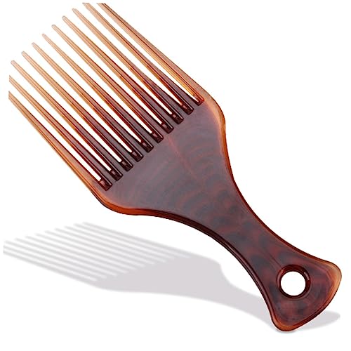 PACKOVE Breiter Kunststoff Zahnkamm Kaffee zum Frisieren und Entwirren von Haaren für Salon oder Täglichen Gebrauch Vielseitig Einsetzbar für Damen und Herren von PACKOVE