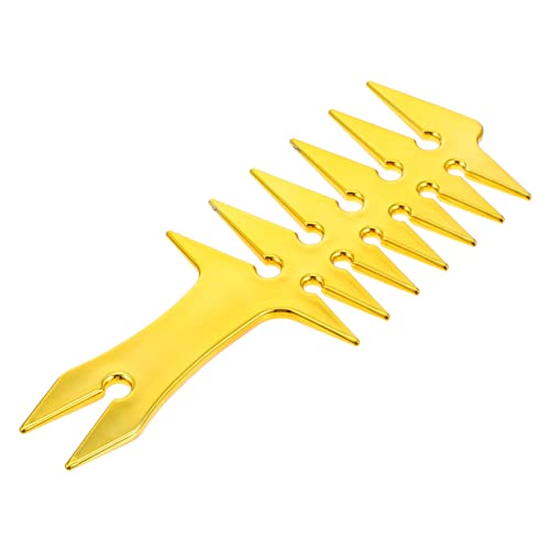 PACKOVE Breiter Retro Haarkamm für Männer Kreativer Stylingkamm mit Doppelseitigem Design für Friseure und Haarschneider für Glattes Haar und Locken Farbe Zufällig von PACKOVE