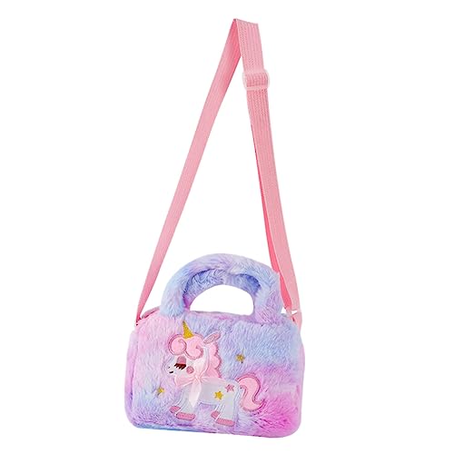 PACKOVE Einhorn-Tasche Taschen Für Partygeschenke Kinder Geldbörse Damengeldbörse Portmonee Kinder Cartoon-umhängetasche Klare Rucksäcke Plüsch Mädchen Aufbewahrungstasche Kleine von PACKOVE