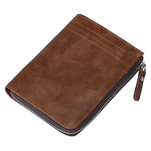 PACKOVE Reisverschluss reißverschlüsse herrengeldbeutel brün Mens Wallet ratschengurte spanngurte Father's Day Gift zurrschlaufe reißverschluß Zip Brieftasche Reißverschluss Geldbörse Mann von PACKOVE