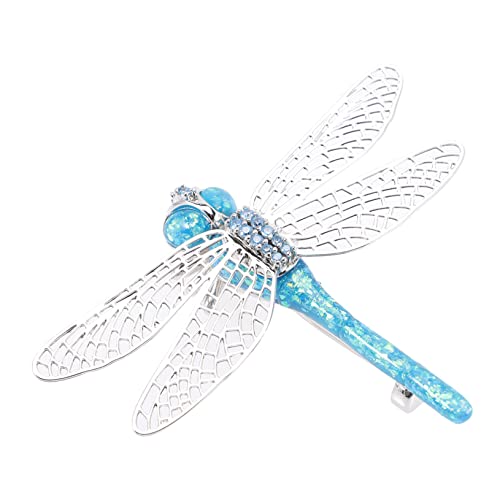 PACKOVE Brosche Pin für Frauen Schmuckaccessoires mit Funkelndem Design für Geburtstage Weihnachten und Muttertag Silber mit Blauen Akzenten von PACKOVE