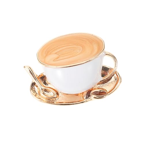 PACKOVE Cartoon Kaffeetasse Brosche Kreative Anstecknadel für Kleidung Pullover und Schals Wiederverwendbar Leicht und Sicher für Geburtstage und von PACKOVE