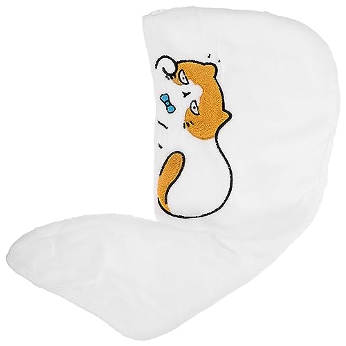 PACKOVE Kapuzenhaartrockner Mit Cartoon-muster Schnell Trocknendes Handtuch Koralfleece Für Damen Und Saugfähig Für Badezimmer Katzenmotiv von PACKOVE