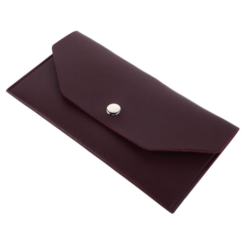 PACKOVE Cash Envelope Wallet Damen Geldbörse aus Kunstleder mit Verstecktem Druckverschluss Schlankes Portemonnaie mit Innovativem Flip-Design Wiederverwendbarer Organizer für Münzen von PACKOVE