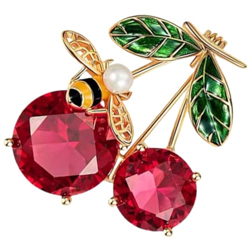 PACKOVE Kirschnadel Damenbrosche Dekorative Anstecknadel Glitzer Brosche Mit Biene Für Kleidung Pullover Und Schals Modisches Accessoire Kreatives Für Frauen von PACKOVE