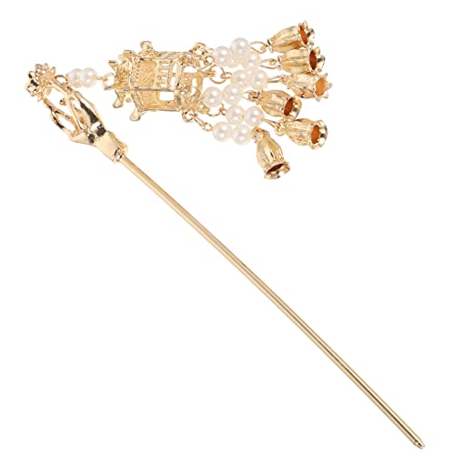 PACKOVE Chinesische Haarnadel mit Perlen und Quasten Haarstab für Frisuren Perfektes Haaraccessoire für Besondere Anlässe und für Damen Vintage Hanfu Stil von PACKOVE