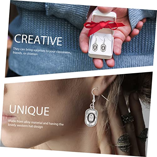 PACKOVE Cowgirl Hat Ohrringe Damen Western Stil Dangle Ohrhänger Leichtes Material Party Schmuck von PACKOVE