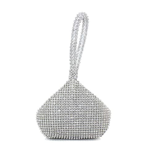 PACKOVE Strass-abendtasche Silber Mit Strasssteinen Clutch Für Damen Mit Platz Für Geldbörse Und Telefon Für Hochzeit Abendparty Und Formelle Anlässe von PACKOVE
