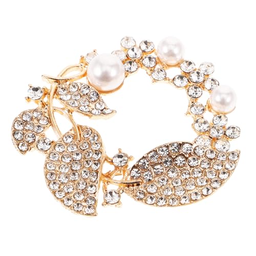 PACKOVE Damen Brosche mit Perlen und Strass Blumen und Design Modischer Anstecker für Kleidung Taschen Hüte und Schals Vielseitiger Schmuck für Alltag und Festlichkeiten von PACKOVE