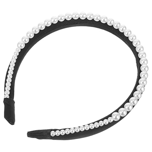 PACKOVE Damen Haarband mit Künstlichen Perlen Schmaler Satin Kopfschmuck für Hochzeiten Partys und Besondere Anlässe Vielseitig für Haartypen und Stile Geeignet von PACKOVE