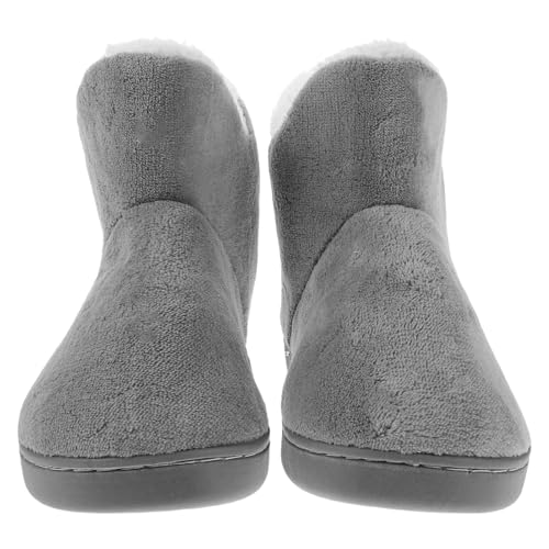 PACKOVE Damen Hausschuhe mit Gepolsterter Sohle Wärmendem Plüschfutter und Hohem Knöchelschutz Rutschfest Innen Komfortabel für Kalte Wintertage und Gemütliche Stunden zu Hause von PACKOVE