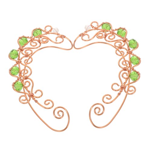 PACKOVE Damen Ohrklemme Handgefertigt Elfenschmuck Robust Angenehm Langanhaltend Modisch Vielseitig Kombinierbar für Party Alltag Cosplay von PACKOVE