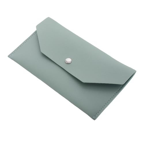 PACKOVE Damen Portemonnaie Kartenetui mit Münzfach Elegantes Cash Envelope Wallet aus Robustem PU Vielseitige Kleine Geldbörse für Frauen Minimalistisches Design Hellgrün von PACKOVE