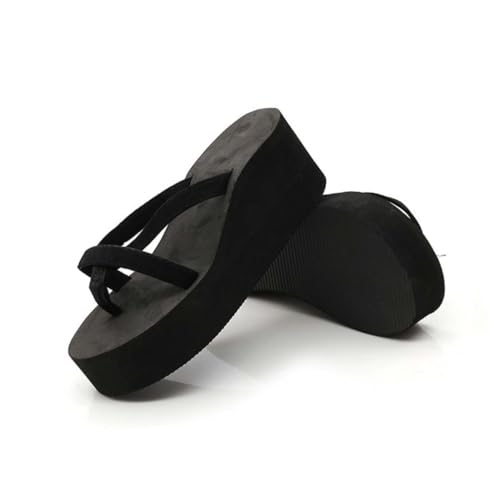 PACKOVE Damen Sandalen Keilabsatz Sommer Plateau Flops Anti rutsch Pantoletten Hochhackige Strandschuhe Schwarz Leicht Angenehm Für Freizeit Strand Outdoor PACKOVE Damen Sandalen Keilabsatz Sommer Plateau Flops Anti rutsch Pantoletten Hochhackige Strandschuhe Schwarz Leicht Angenehm Für Freizeit Strand Outdoor von PACKOVE