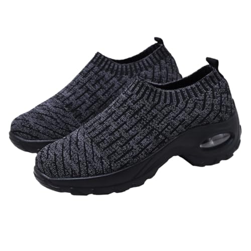 PACKOVE Damen Sneaker Frühling Atmungsaktive Sportschuhe Leichtgewichtige Freizeitschuhe mit Stabilem Fersendesign für Alltag und Fitness in Schwarz PACKOVE Damen Sneaker Frühling Atmungsaktive Sportschuhe Leichtgewichtige Freizeitschuhe mit Stabilem Fersendesign für Alltag und Fitness in Schwarz von PACKOVE