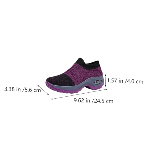 PACKOVE Damen Sportschuhe mit Luftpolster Atmungsaktive Outdoor und Freizeitschuhe rutschfeste Lauf und Walkingschuhe Leichtes Anziehen Hoher Lange Spaziergänge von PACKOVE