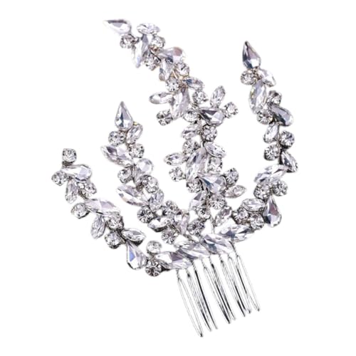 PACKOVE Haarkamm Mit Strasssteinen Dekorativer Seitenkamm Für Frauen Blumen-ornament-kamm Party-accessoire Für Hochzeit Und Anlass Metall-haar-schmuckstück PACKOVE Haarkamm Mit Strasssteinen Dekorativer Seitenkamm Für Frauen Blumen-ornament-kamm Party-accessoire Für Hochzeit Und Anlass Metall-haar-schmuckstück von PACKOVE