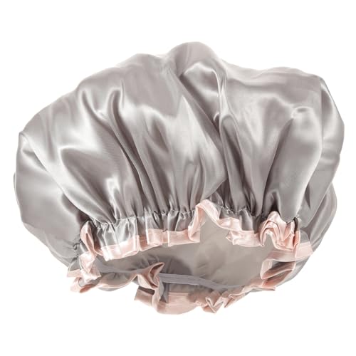 PACKOVE Doppellagige Wasserdichte Duschhaube für Herren und Damen Elastische Badekappe für Dusche und Spa Schützt das Haar vor Nässe Leicht und Tragbar eine Passt Meisten von PACKOVE