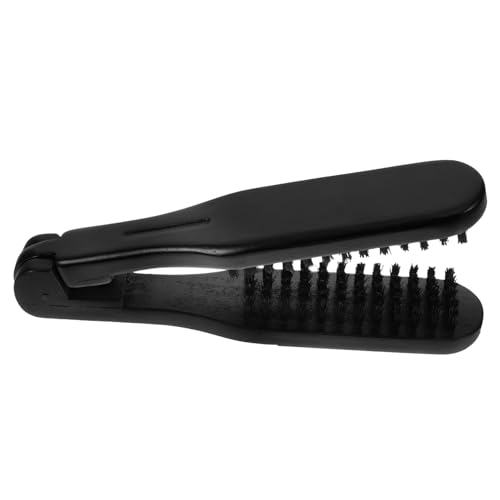 PACKOVE Doppelseitige Haarglätterbürste Mit Kamm Borstenklemme Haarbürste Für Glätten Und Styling Antistatisch Tragbar Für Männer Und Frauen von PACKOVE
