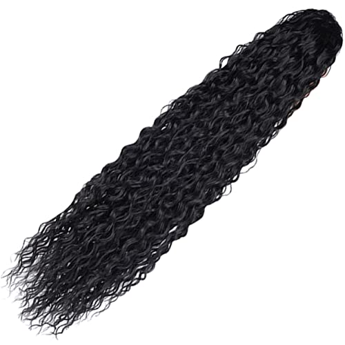 PACKOVE Draw String Hair perücken Pferdeschwänze für Frauen synthetische Pferdeschwanzverlängerung pferdeschwanz verlängerung aus menschenhaar Hochtemperaturdraht Black von PACKOVE
