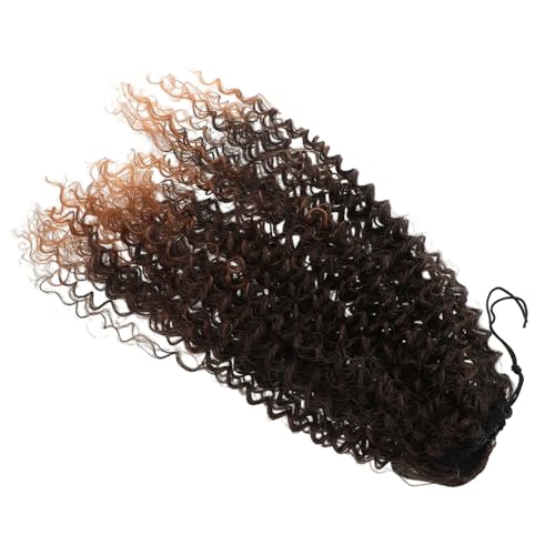 PACKOVE Drawstring Curly Ponytail Hairpiece Synthetic Extension für Frauen Leichte Wiederverwendbare Clip-in Haarverlängerung mit Lebendigen Locken Vielseitig für Alltag Party Cosplay von PACKOVE