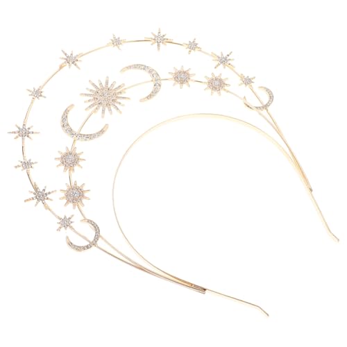 PACKOVE Dreischichtiger Stern Mond Kranz Haarreif für Mädchen Goddess Crown mit Dekorativem Design für Partys Fotografie und Feierlichkeiten von PACKOVE