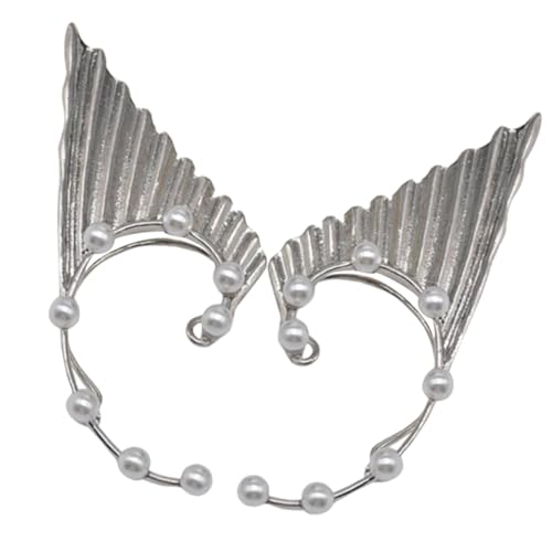 PACKOVE Ear Cuff Ohrringe Damen Silber Ohrloch Clip Manschette Ohrschmuck Mode Fairy Stil Für Alltag Hochzeit Party Teenager von PACKOVE