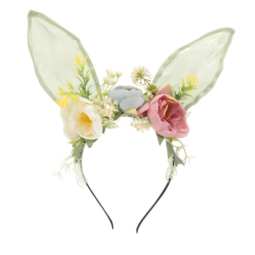 PACKOVE Ears Haarreif Mit Blumen Süßes Hasenohren-stirnband Für Erwachsene Perfektes Accessoire Für Partys Fotoshootings Und Hochzeiten Leicht Und von PACKOVE