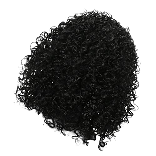 PACKOVE Stirnbandperücke Aus Echthaar Für Damen Schwarzes Stirnband Mit Lockigem Design Hitzebeständig Und Leicht Zu Tragen Für Partys Und Alltag von PACKOVE