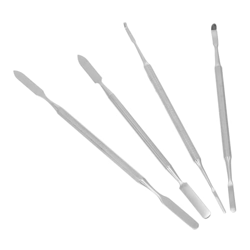 PACKOVE Edelstahl Rührstäbe Für Kosmetik 4 Stück Doppelseitige Spatel Für Make up Maniküre Und Hautpflege Tragbar Und Leicht Zu Reinigen Für Grundierung Rouge Und Lidschatten PACKOVE Edelstahl Rührstäbe Für Kosmetik 4 Stück Doppelseitige Spatel Für Make up Maniküre Und Hautpflege Tragbar Und Leicht Zu Reinigen Für Grundierung Rouge Und Lidschatten von PACKOVE