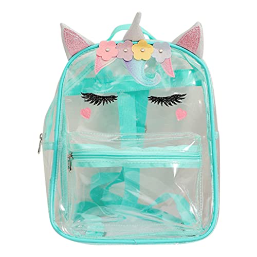 PACKOVE Einhorn Transparente Tasche Einhorn-schultasche Kawaii Rucksack Cartoon-stadion-rucksack Schulrucksack Stationäre Lieferungen Klarer Tagesrucksack Tierbuchtasche Pvc Sommer Kind von PACKOVE