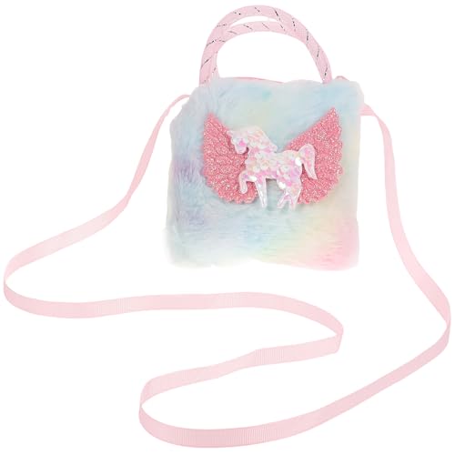 PACKOVE Einhorn-umhängetasche Für Kleine Mädchen Kleine Mädchen Geldbörse Handtasche Für Kleine Mädchen Geldbörsen Einhorn-Handtasche Tragetasche Kind Stoff Kleines Mädchen Schultertasche von PACKOVE