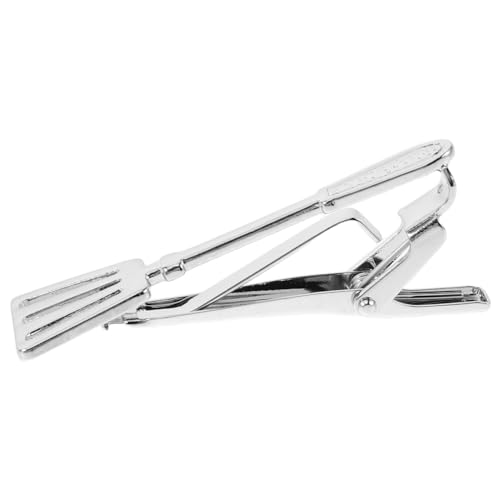 PACKOVE Einzigartiger Turner-form Krawattenhalter aus Gebürstetem Metall Kreative Spatel-optik Langlebig und Robust Passend für Business Hochzeit und Freizeit Stilvolles für Herren von PACKOVE