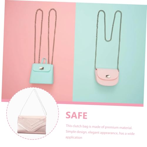 PACKOVE Elegante Damen Abendtasche Veloursstoff Kompakte Clutch Handtasche in Rosa für Hochzeit Cocktailparty Abschlussball und Festliche Anlässe Tragbare Umhängetasche für Damen und von PACKOVE