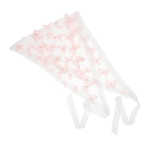 PACKOVE Elegantes Spitzen Dreieckstuch mit Schmetterlingsmotiv Weiches Komfortables Haarschal für Damen Vielseitiges Modisches Haarband Langlebiges Farbbeständiges Accessoire für von PACKOVE